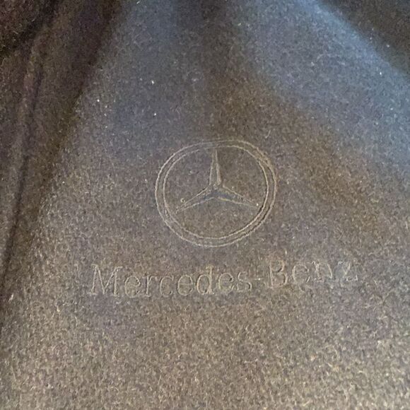 Vintage Mercedes Benz Men's SZ XL Black Varsity Jacket Wool Leather HTF - Picture 7 of 9